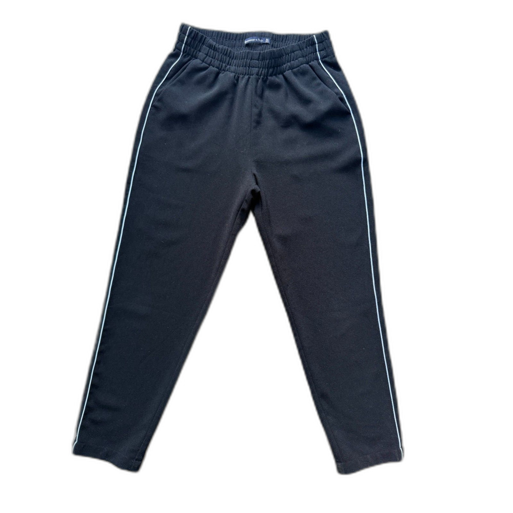 Abercrombie & Fitch Black White Piping Track Pants Y2K XS